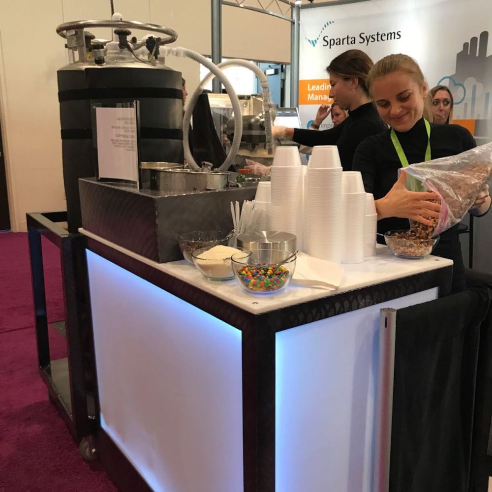 Sparta Systems nitrogen ice cream at trade show